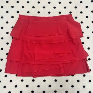 BCBGMAXAZRIA Poppy Pink Ruffle Skirt Size 6
